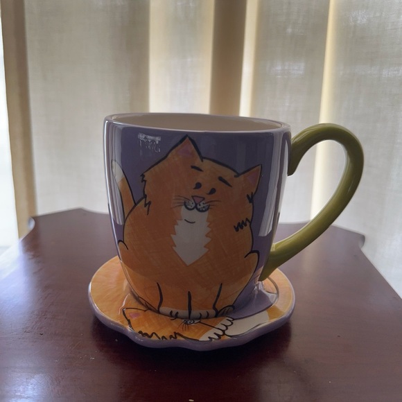 Clay Art Cat Design Mug and Saucer Set - Picture 13 of 16